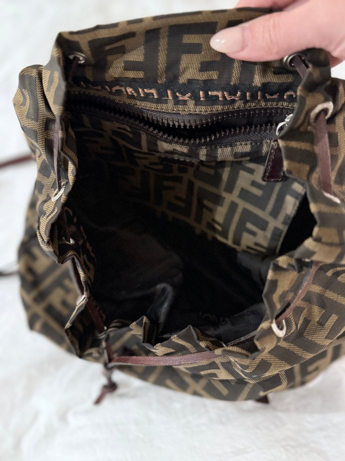 Fendi Zucca Print Backpack - LuxeLadyConnoisseur