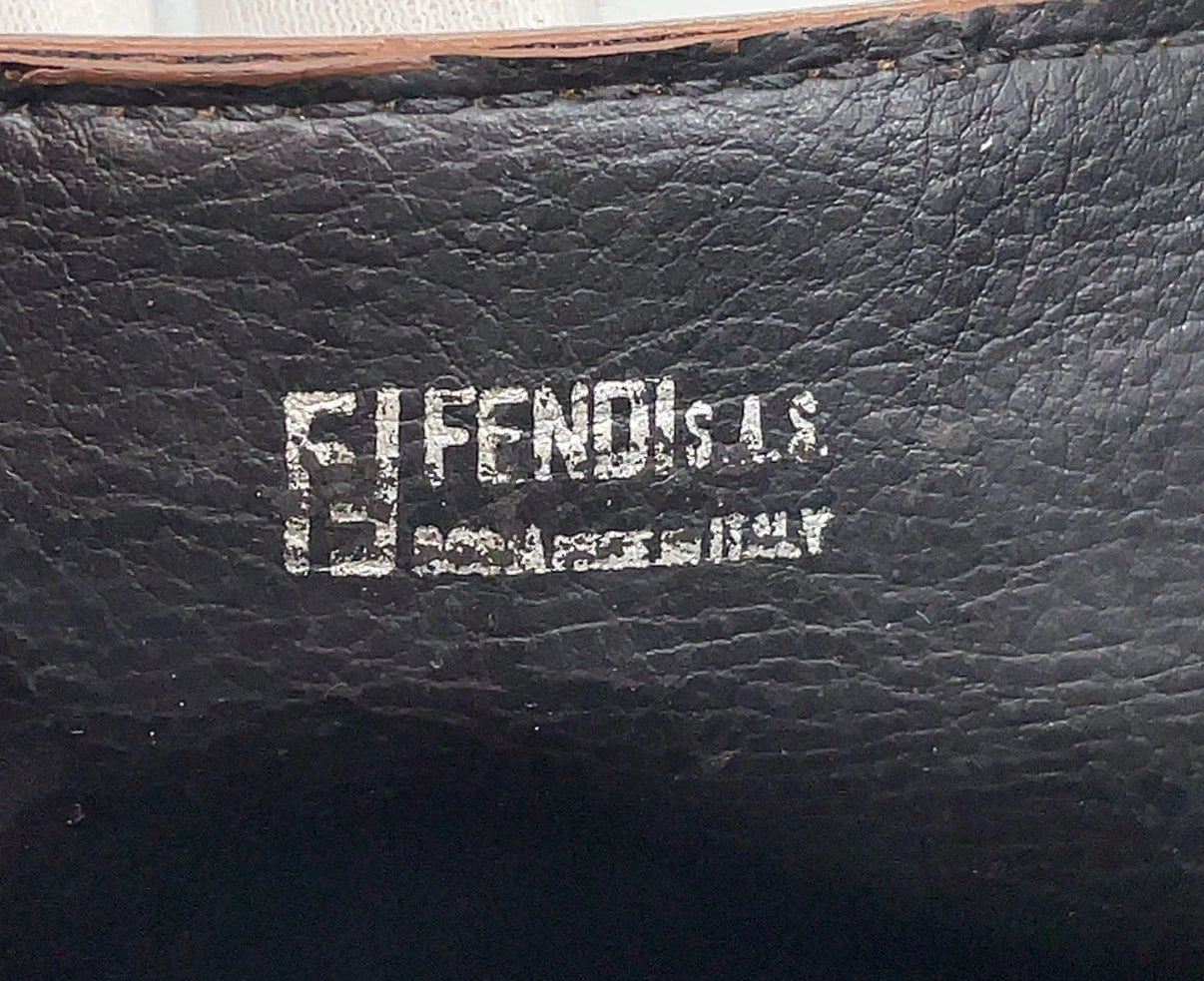 Fendi Zucca Print Fold - over Tote Clutch - LuxeLadyConnoisseur