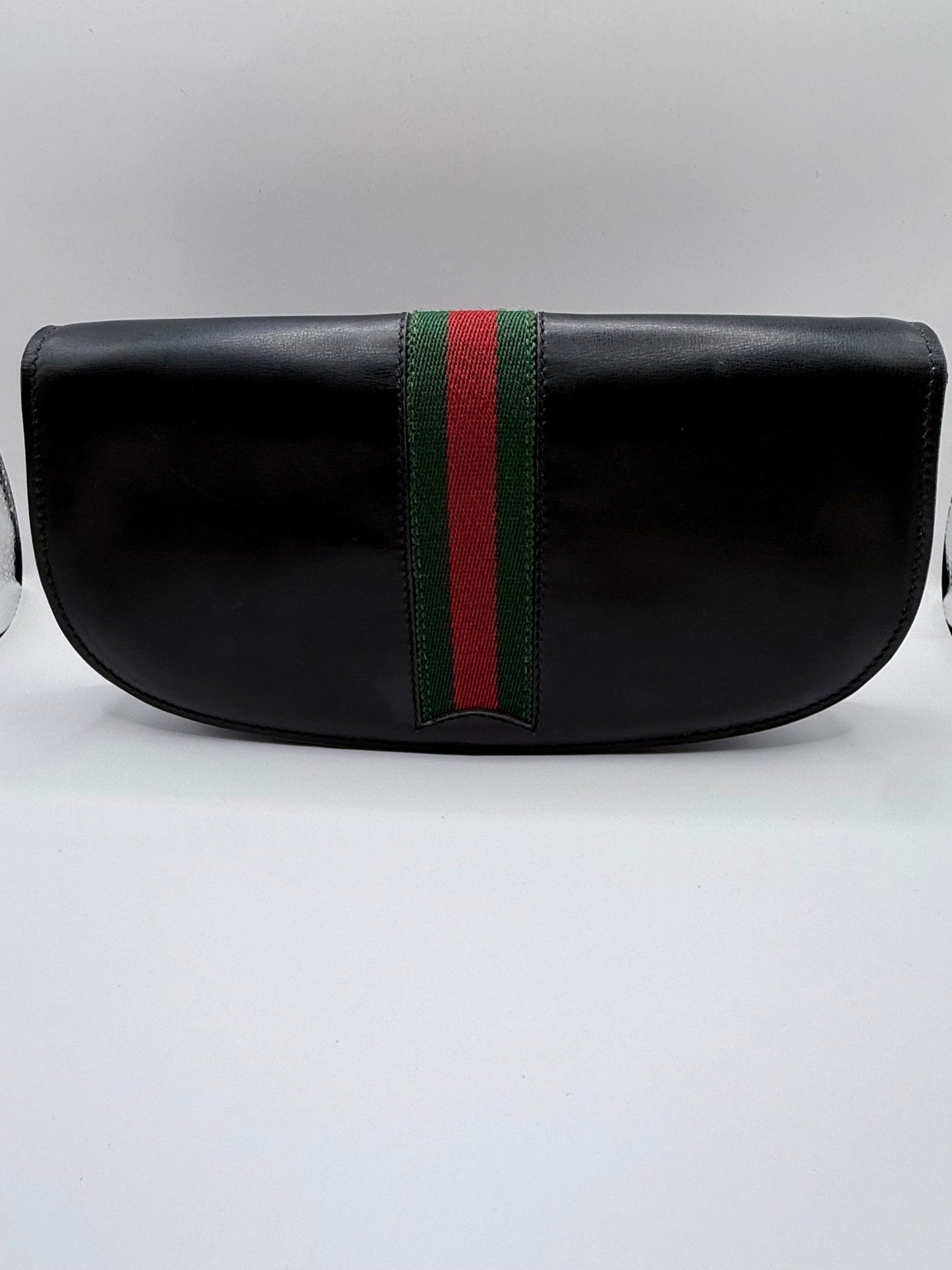 Gucci Leather Half Moon Clutch - LuxeLadyConnoisseur