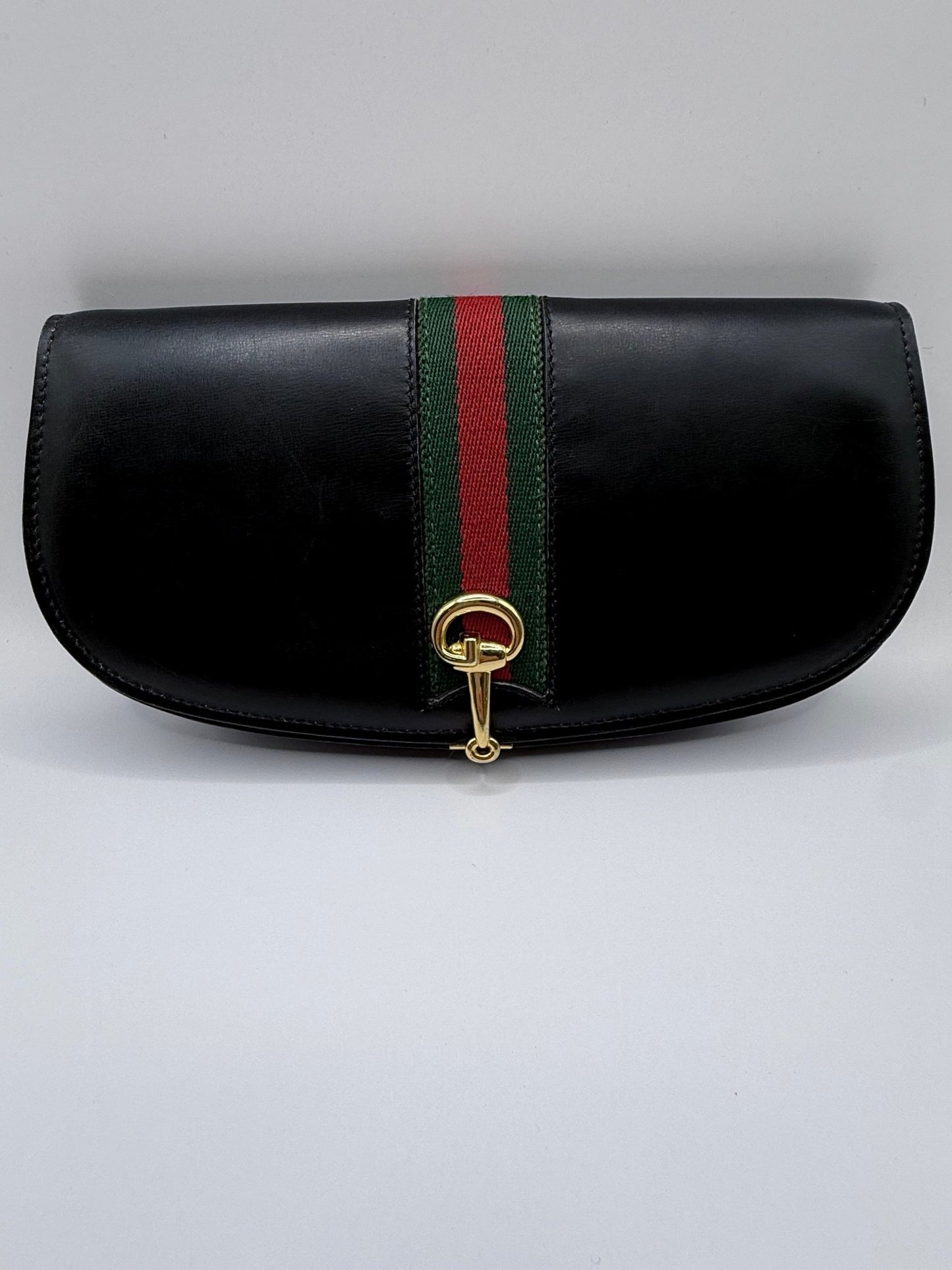 Gucci Leather Half Moon Clutch - LuxeLadyConnoisseur