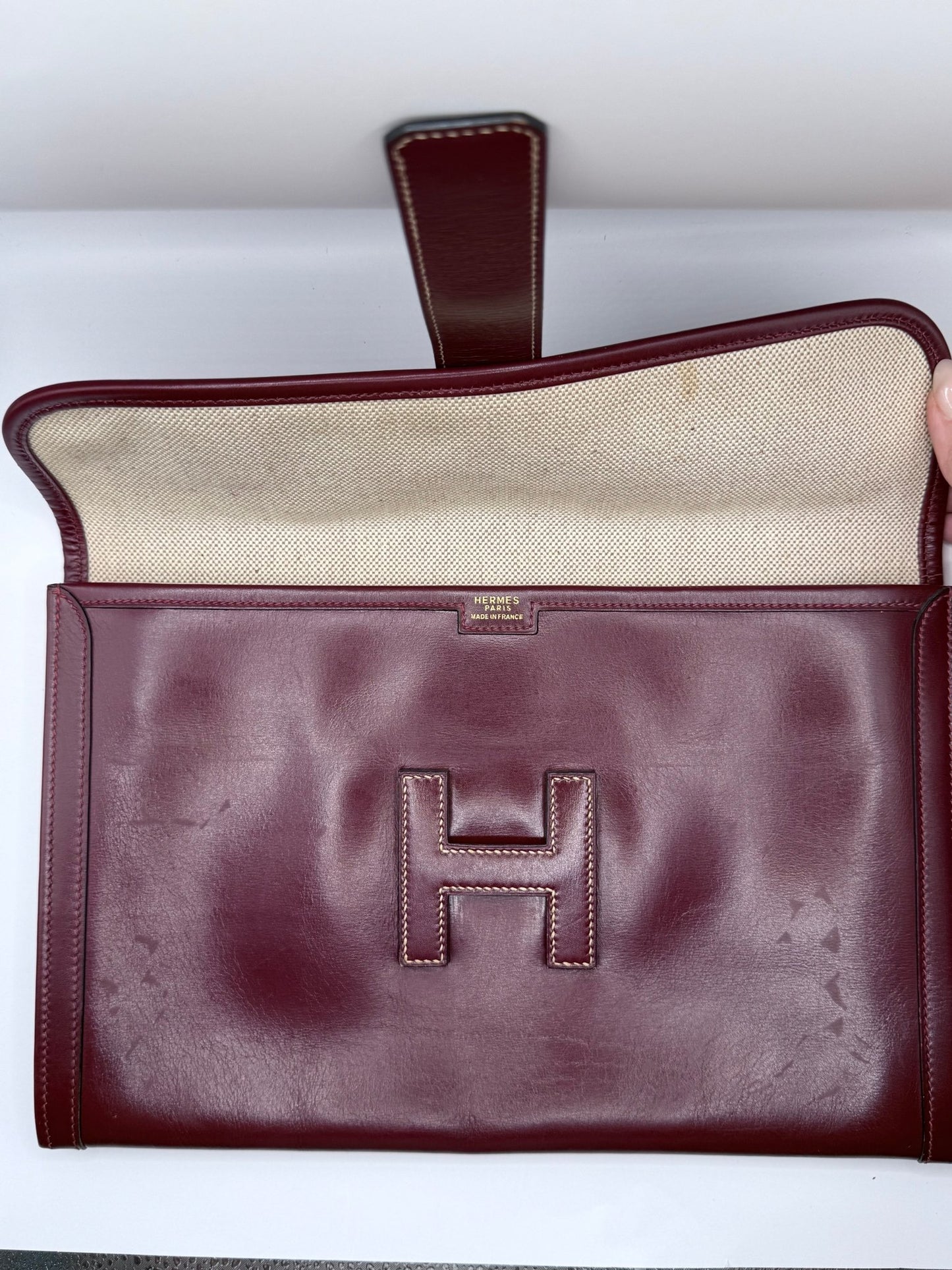 Hermés Box Jige Clutch - LuxeLadyConnoisseur