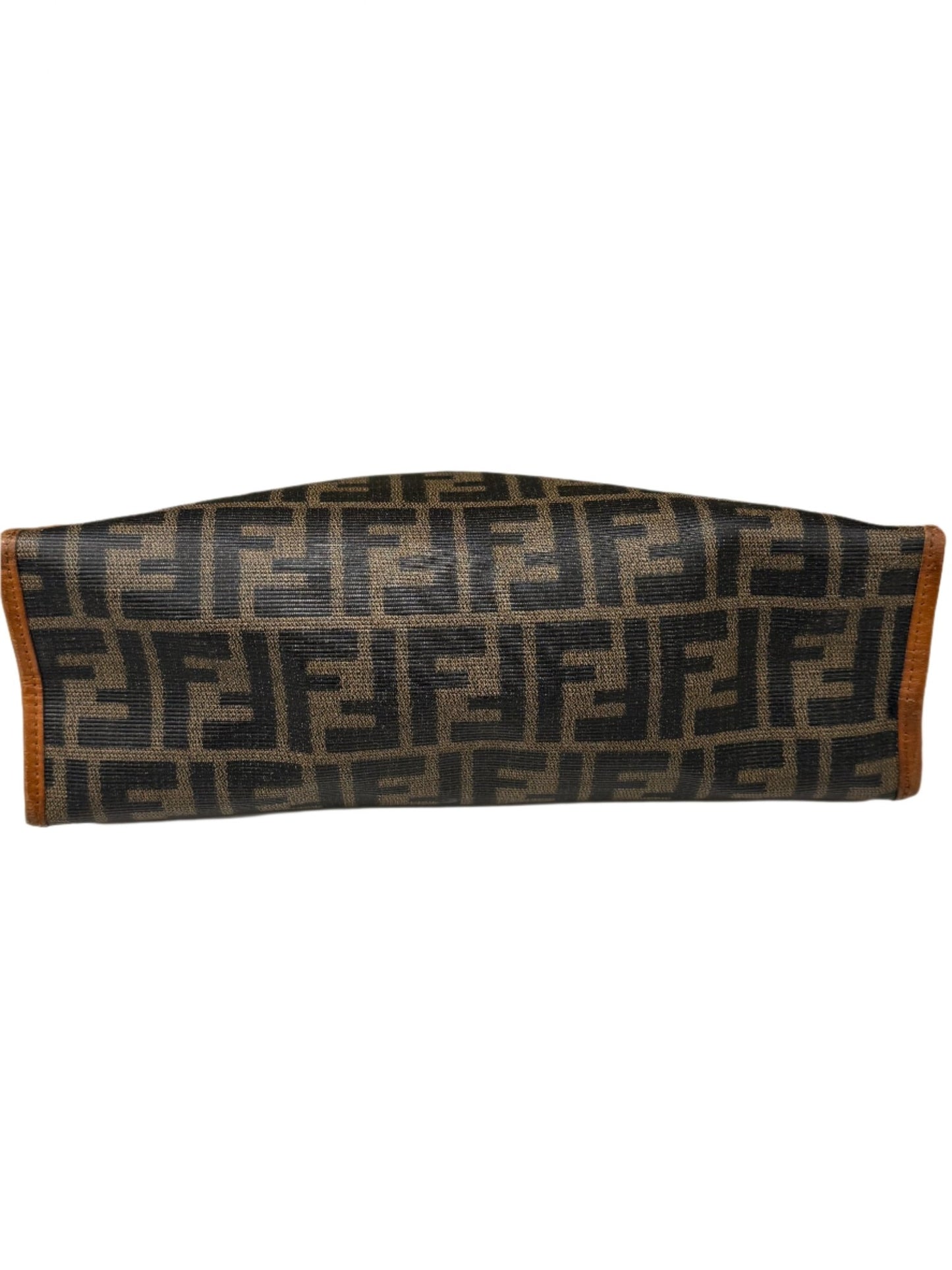 Fendi Zucca Print Coasted Canvas Clutch Cosmetic Bag - LuxeLadyConnoisseur