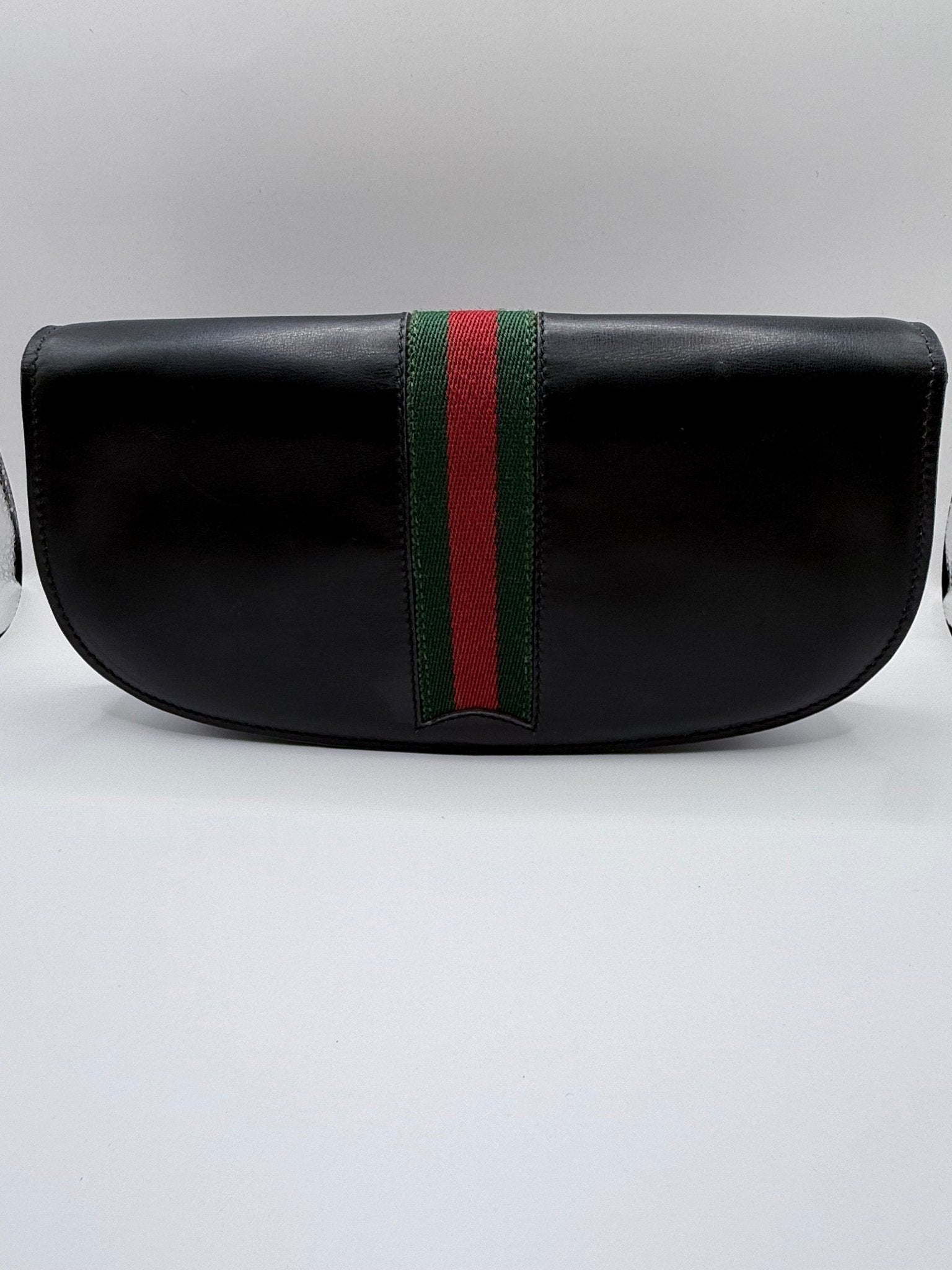 Gucci Leather Half Moon Clutch - LuxeLadyConnoisseur