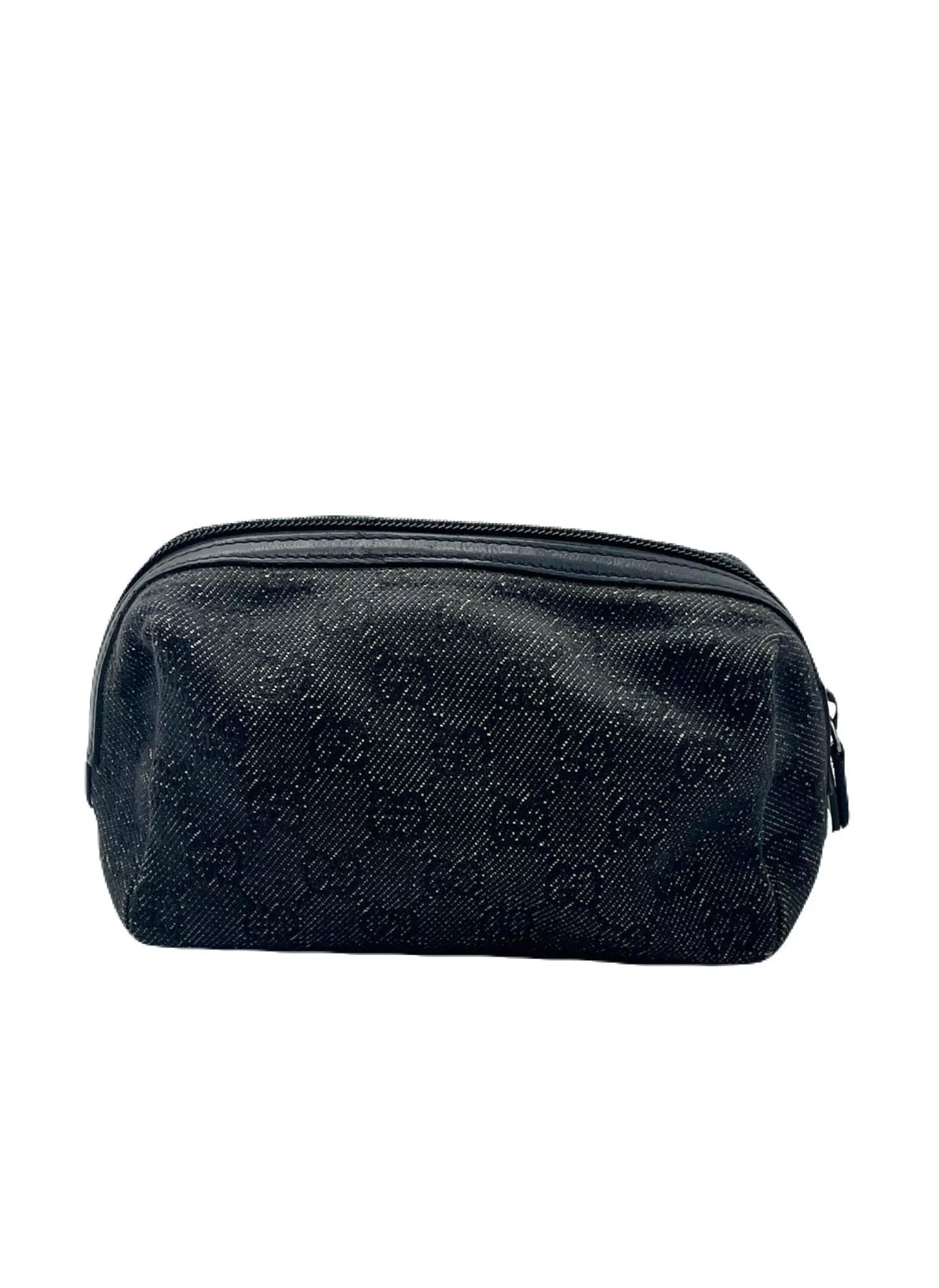 Gucci Mini Pouch in Black GG Canvas - LuxeLadyConnoisseur