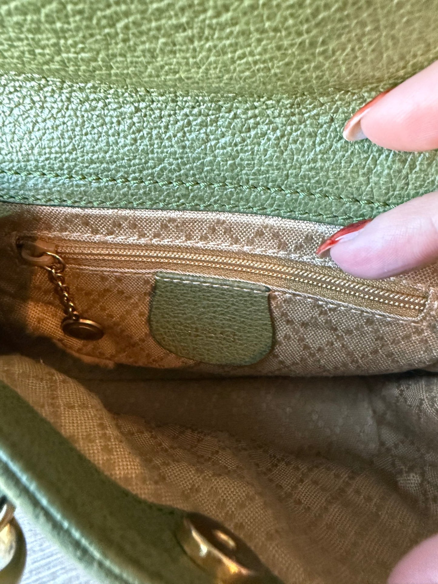 Vintage Gucci Bamboo Suede Diana Crossbody - LuxeLadyConnoisseur